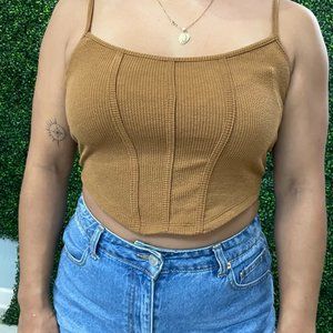 Brown Crop Top